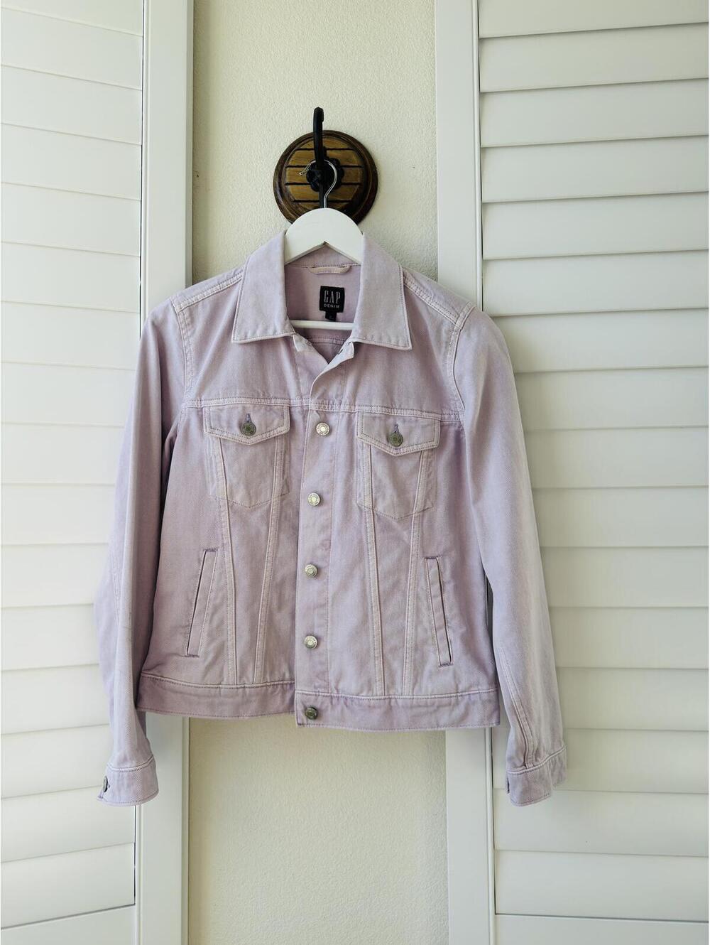 GAP Lavender Purple Denim Jacket Size S